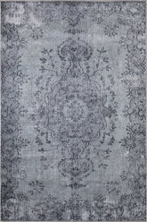 Charcoal Elegance Gray Washable Rug - EA173